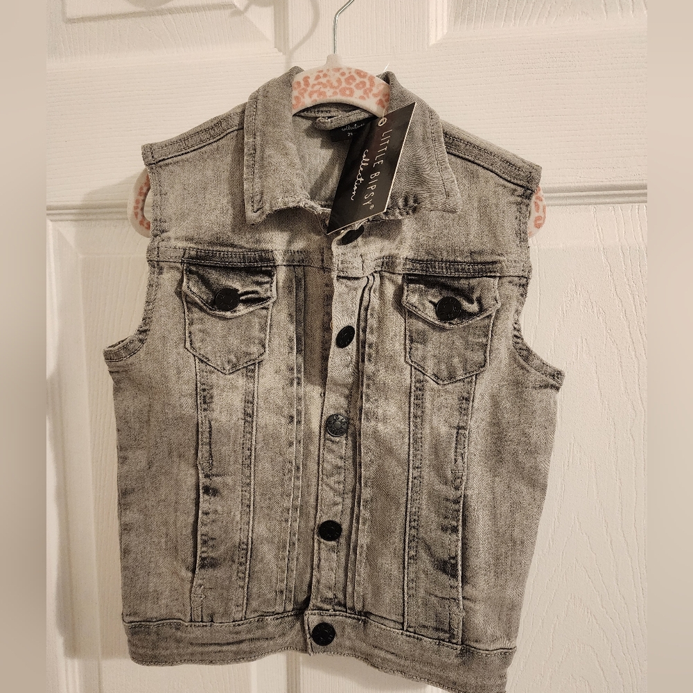 Little Bipsy Gray Denim Vest